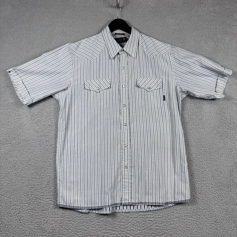 Vintage Billabong Shirt Mens Large Slim Fit Western Pearl Snap Aztec Slim Fit
